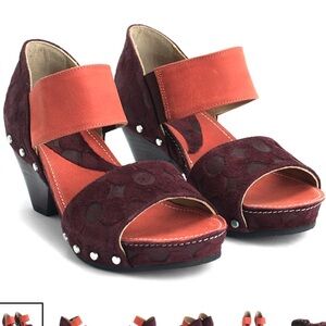 John Fluevog Selma embossed sandal purple